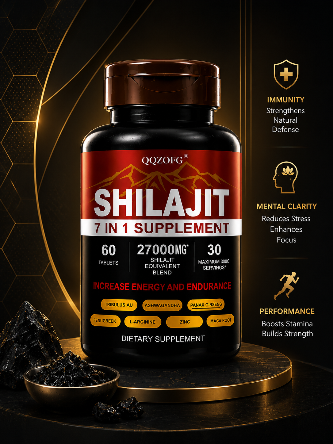 Shilajit 7-in-1 Energy & Vitality Supplement