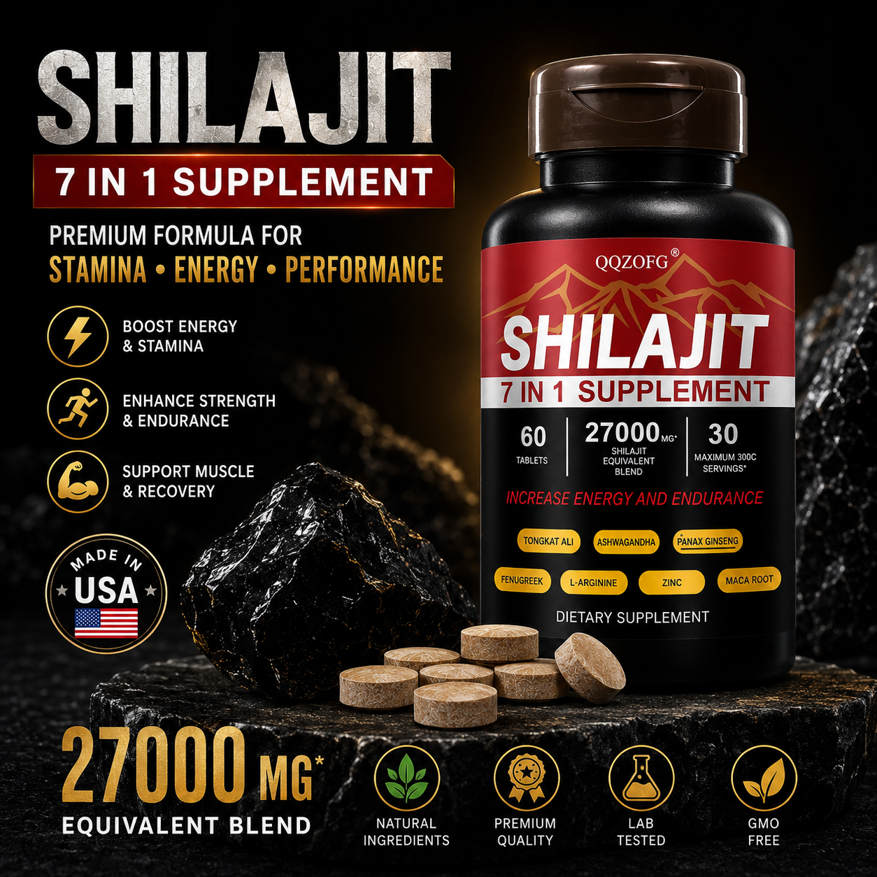 Shilajit 7-in-1 Energy & Vitality Supplement