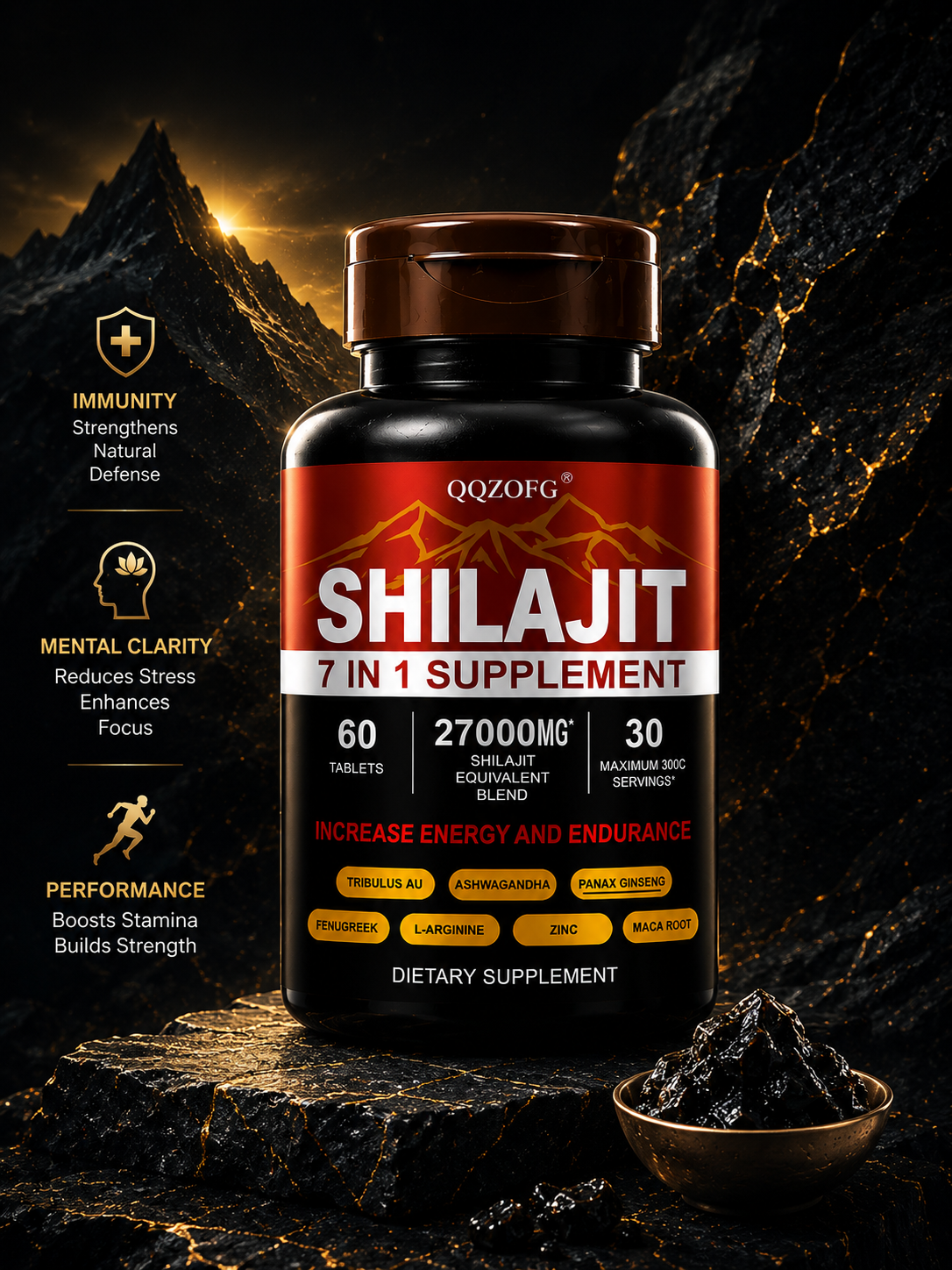 Shilajit 7-in-1 Energy & Vitality Supplement